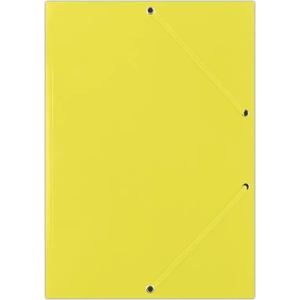 DONAU Картонена папка Donau с ластик 400g, 3 капака, жълта (16363-А-ЖЪЛТ)