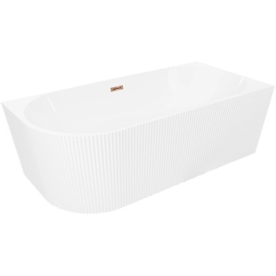 Mexen Silo свободностояща ъглова дясна вана с гофрирани ръбове 170 x 80 см, (52891708000P-60)