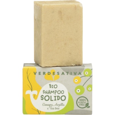 Verdesativa tuhý šampon s konopím, kaolinem a tea tree 55 g