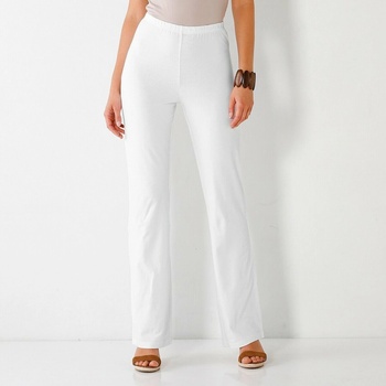 Blancheporte Bootcut legíny s pružným pásom biela