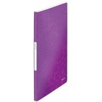 Leitz WOW display book in A4 format, pack of 10, each with 20 transparent pockets for 40 sheets, purple, WOW, 46310062 - 46310062-10