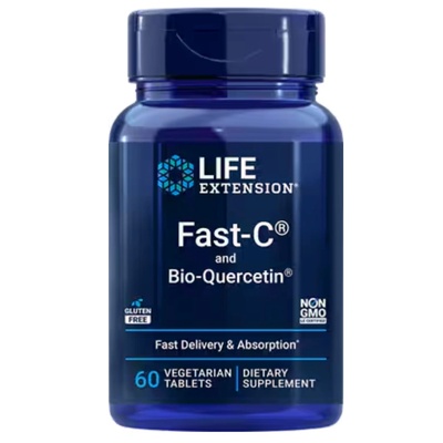 Life Extension Fast-C and Bio-Quercetin, витамин C и кверцетин, 60 таблетки
