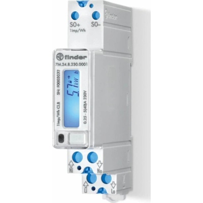 Finder Jednofázový elektroměr 40A LCD7M.24.8.230.0001
