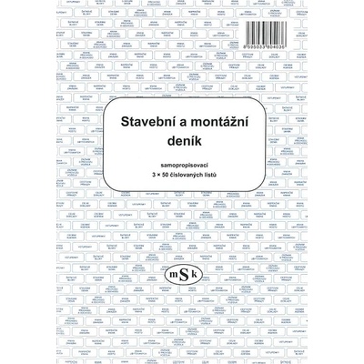 MSK 403 Stavební deník velký 3 x 50 propisující – Zboží Dáma