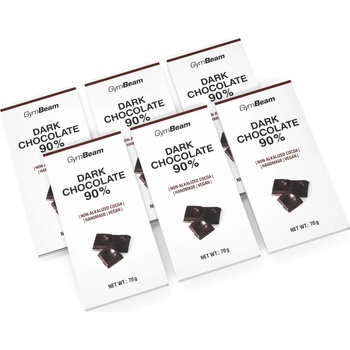 GymBeam 90% черен шоколад 6 x 70 g