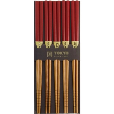 Tokyo Design Studio Čínske paličky set 5 párov terakota