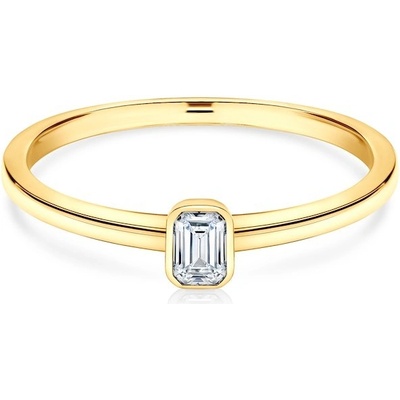 Savicki Zásnubný prsteň Pure žlté zlato diamant PURE P EM 15 D Z