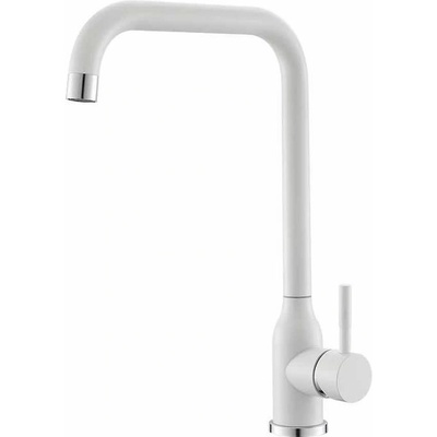 Inter Ceramic Стоящ смесител за кухня, Inter Ceramic, 7107005, с висок чучур (7107005 WHITE)