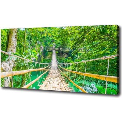Foto obraz na plátne Most bambusový les 100x50 cm