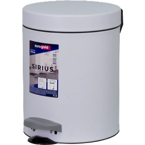 Eurogold SIRIUS 5l 19x24cm бял кош за педали 801205 WHITE (801205 WHITE)