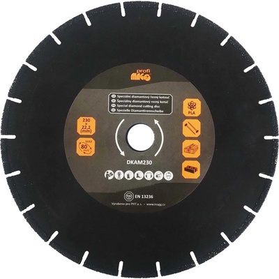 Magg Speciální diamantový řezný kotouč 230 x 22,2 mm DKAM230