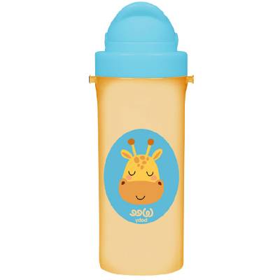 Чаша със сламка Wee Baby - Friends, 300 ml, жираф, оранжева (395)
