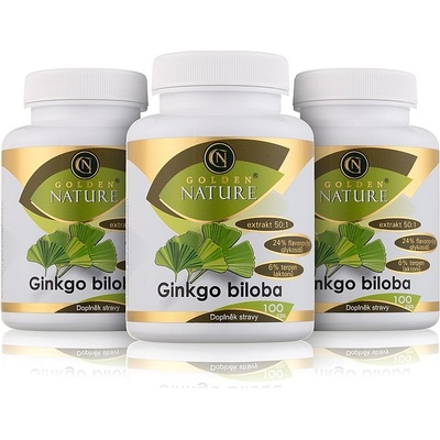 Golden Nature 2+1 Ginkgo Biloba extrakt 50:1 60 mg 300 kapslí