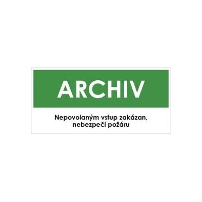 ARCHIV, zelená, samolepka, 190x90 mm