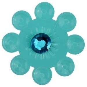 TITANUM Decoration self-adhesive 3D blue flowers 20pcs