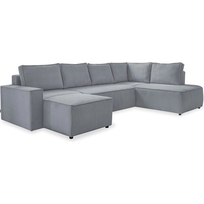 Miuform Светлосив разтегателен ъглов диван от рипсено кадифе (десен ъгъл/"U" форма) Brave Dave - Miuform (1660PO55)