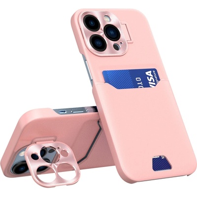 HQWear Кейс с отделение за карти HQWear Leather Stand Case за Samsung Galaxy S23 Plus, със стойка, розов (9145576274873)