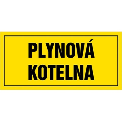 Značka Plynová kotelna, samolepicí fólie, 100 × 210 mm BZ FTT22