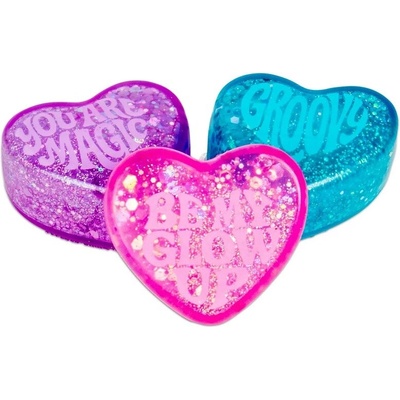 Schylling NeeDoh Mačkací Třpytivá srdíčka 3ks – Hledejceny.cz