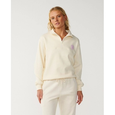 Rip Curl mikina PARTY WAVE 1/2 ZIP Off White