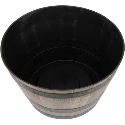 Strend Pro Kvetináč , Woodeff, 52x32 cm, sivý, efekt dreva, barel