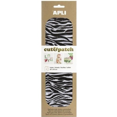 APLI Cut&Patch papír 30 x 50 cm - Zebra 3 ks