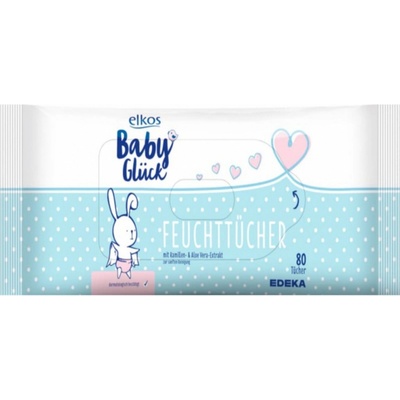 Elkos vlhčené ubrousky pro děti s heřmánkem a aloe vera 80 ks