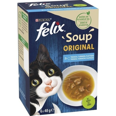Felix Soup polévky s treskou, tuňákem a platýzem 6x 48 g