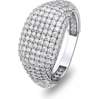 Brilio Silver Luxusný strieborný prsteň so zirkónmi RI019W