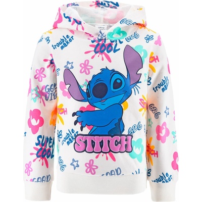 Dívčí mikina Stitch bílá