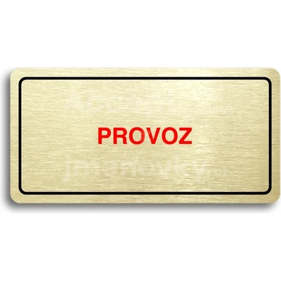 ACCEPT Piktogram PROVOZ - zlatá tabulka - barevný tisk