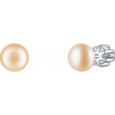 Olivie stříbrné náušnice PERLY PEACH 7980