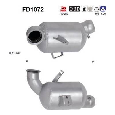 Filtr sazových částic, výfukový systém AS FD1072
