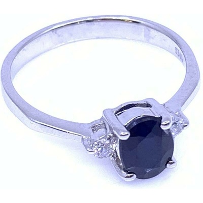 Jan Kos jewellery Stříbrný prsten se safírem MHT 8180 S1154