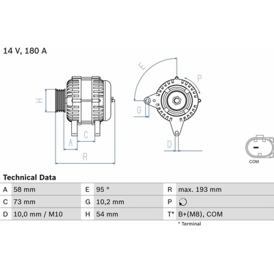Alternátor BOSCH 0 986 083 330
