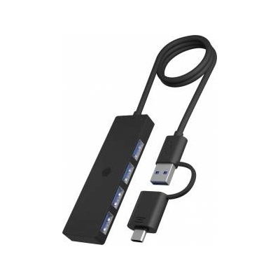 RaidSonic USB Hub ICY BOX USB-C 4-Port Black card reader