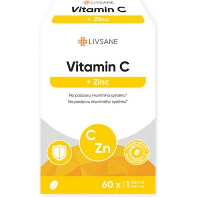 Livsane Vitamín C + Zinok tabliet s postupným uvoľňovaním 60 ks