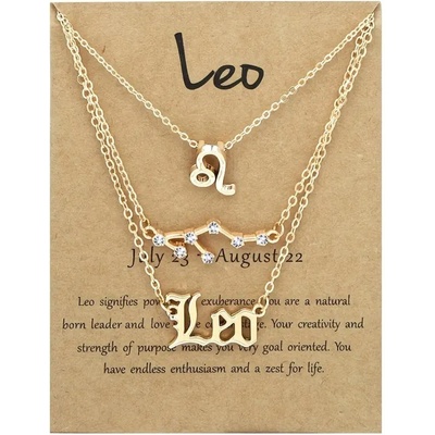 HARAHU Комплект колиета зодиакален знак - Лъв kp38785 (38785)