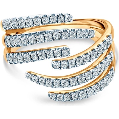 SAVICKI Годежен пръстен Savicki: двуцветно злато, лабораторни диаманти