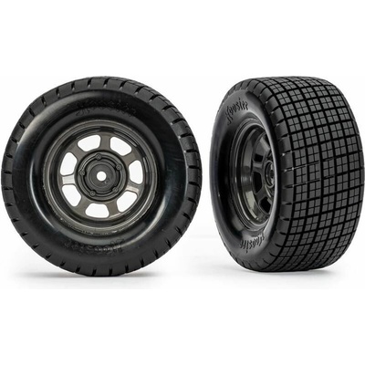 Traxxas kolo 2.2/3.0" disk dirt oval grafitově šedý pneu Hoosier 2 2WD zadní 4WD