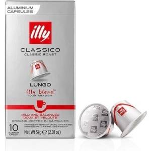  10 бр. капсули Illy Lungo Classico съвместими с кафемашини NESPRESSO