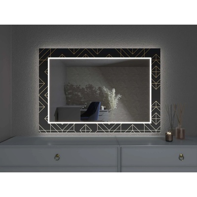 Artalo LED zrcadlo s dekorem D10 150 x 100 cm