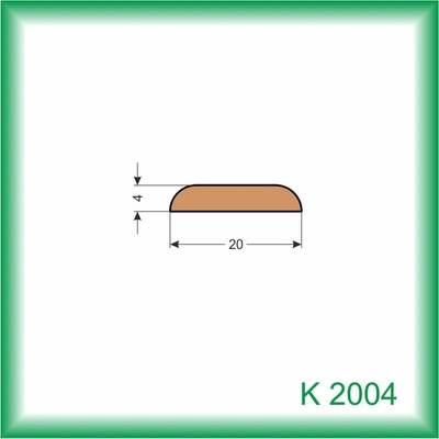 Kodrefa krycia lišta smrek K2004 20x4 2,5 m