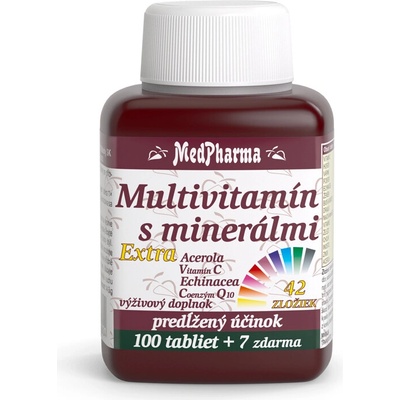MedPharma Multivitamín s minerálmi + extra C Q10 107 tabliet