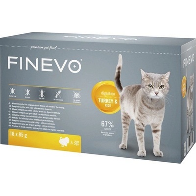 Finevo Digestion morčacie s ryžou 16 x 85 g