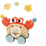 Tooky Toy Tooky Toy: Дървена дърпана образователна играчка във форма на рак (TP554) Проходилка
