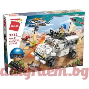 Qman Конструктор qman Миноустойчив военен автомобил 3212 (q3212)