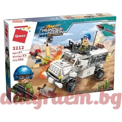 Qman Конструктор qman Миноустойчив военен автомобил 3212 (q3212)