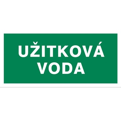 Značka Užitková voda, samolepicí fólie, 100 × 210 mm BZ FT933