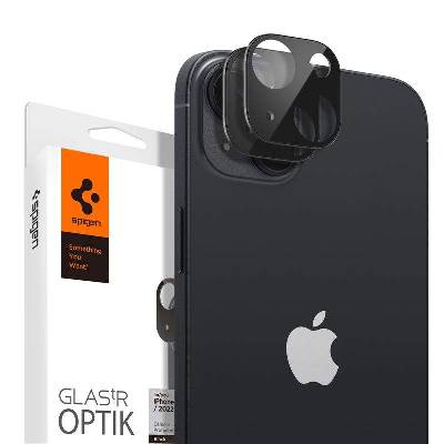 Optik Pro tR Ez Fit Lens Protector 2 Pack - 2 комплекта предпазни стъклени лещи за камерата на iPhone 14, iPhone 14 Plus (черен)